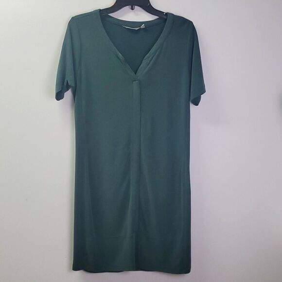 Athleta Green Modal Shirt Dress Size Small - Picture 1 of 9